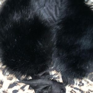 Black fur shawl